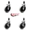 Service Caster 5 Inch Thermoplastic Wheel 1-3/5 Inch Expanding Stem Caster Set with 2 Brakes SCC-EX05S510-TPRS-134-2-SLB-2 - alternate 6